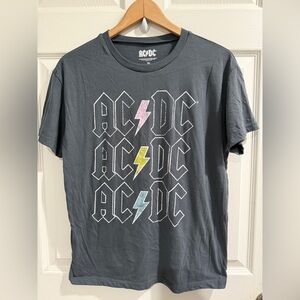 AC/DC Charcoal Tee with White Logo